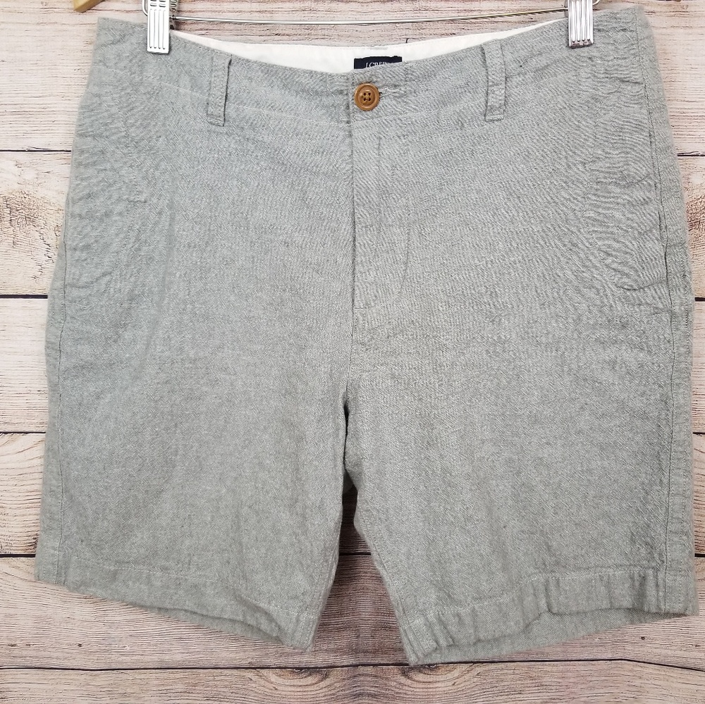 J Crew Men's linen cotton beach short 33w